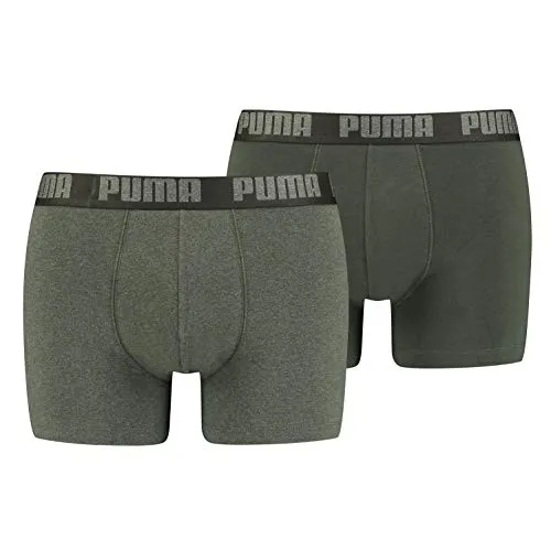 Puma Herren Mens Everyday Basic Boxers Unterwäsche, Green Melange, XL EU