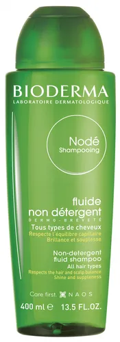 Bioderma Nodé Non-Detergenz Fluid Shampoo 400 ml – Sanfte Pflege für alle Haartypen - Sanft reinigendes Shampoo für alle Haartypen, ohne Reizstoffe. Ideal für empfindliche Kopfhaut und tägliche Anwendung. Schützt das natürliche Gleichgewicht und verleiht Glanz.