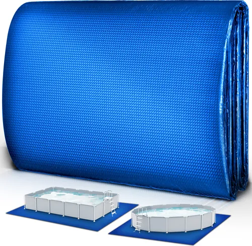 tillvex Poolunterlage 488 x 488 cm - Poolfolie, UV-stabil & reißfest | Schützt vor Bakterien und Schimmel, verlängert die Lebensdauer Ihres Pools und sorgt für umweltfreundliche Wassererwärmung.