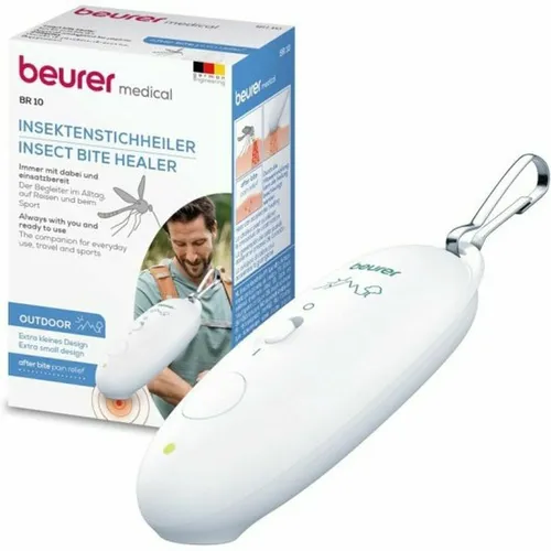 Beurer BR 10 Insektenstichheiler, zur Behandlung von Insektenstichen und -bissen, Stichheiler gegen Juckreiz und Schwellungen, extra kleiner Wärmestift mit Karabinerhaken