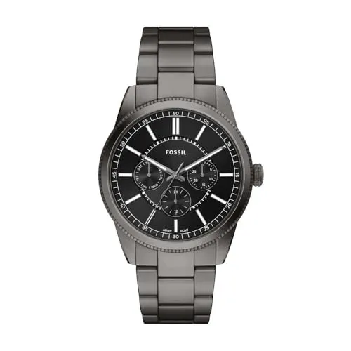 FOSSIL Herren Analog Quarz Uhr FS6136 - Elegante Armbanduhr für Herren mit 42mm Edelstahl-Gehäuse, präzisem Quarzwerk und kratzfestem Mineralglas. Wasserdicht bis 50m – ideal für Freizeitaktivitäten.