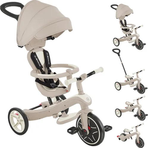 GLOBBER EXPLORER TRIKE 4in1 ECO – Nachhaltiges Kinderfahrzeug - Dreirad, Kinderwagen und Laufrad in einem! Das GLOBBER EXPLORER TRIKE 4in1 ECO wächst mit deinem Kind und überzeugt durch hochwertige, nachhaltige Materialien.