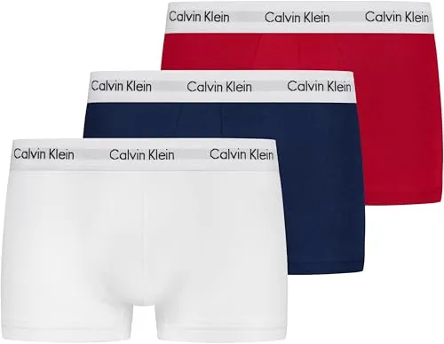 Boxer "Hipster 3 PACK" – Komfortable Unterwäsche in Marine, Weiß und Rot - Multipacks von Boxershorts, aus 95% Baumwolle für hohen Tragekomfort und mit elastischem Webbund für perfekten Sitz.