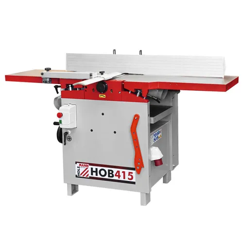 Holzmann Abricht-Dickenhobelmaschine HOB415 400V - Elektrohobel für präzises Hobeln und Abrichten, ausgestattet mit einer hochwertigen Graugusstisch-Oberfläche und einer stabilen 3-Messerwelle für exzellente Ergebnisse.