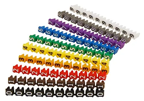 MC POWER Kabelmarker-Clips | 100er-Pack, Ziffern 0–9, für Kabel bis 3 mm | Übersichtliches Kabelmanagement