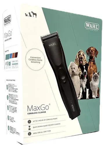 Wahl MaxGo Cordless Shaver - Leise Schermaschine für Hunde und Katzen - Haarschneidemaschinen zur Fellpflege bei Hunden, ideal für ruhige und stressfreie Grooming-Sitzungen mit bis zu 240 Minuten Akkulaufzeit.