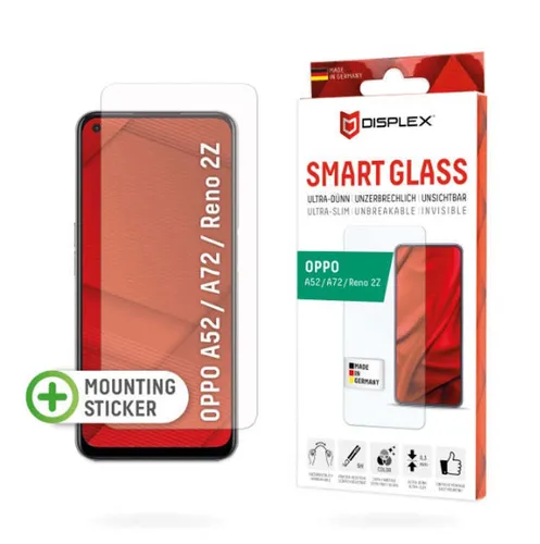 DISPLEX Smart Glass für Oppo A52 A72 Reno 2Z Screen Protector (9H) unzerbrechlic