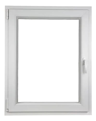 ALUCON Fenster 500x900 mm – Kunststofffenster 50x90 cm – Flügelfenster Innen Weiß/Außen Weiß – DIN Links