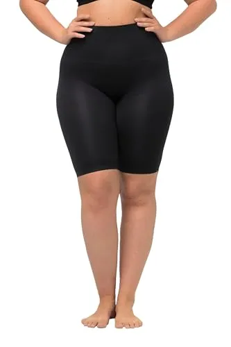 Ulla Popken Damen Miederhose, Knielang Hose, Schwarz (Schwarz 10), W(Herstellergröße: 50+)