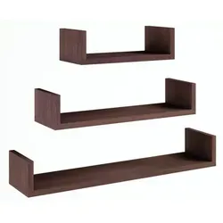 MATKAM Wandregal EX3 KLEIN 3er Set - Schweberegale aus hochwertigem Laminat mit unsichtbarer Halterung für eine ästhetisch dezente Wandmontage – ideal für Ihr Zuhause!