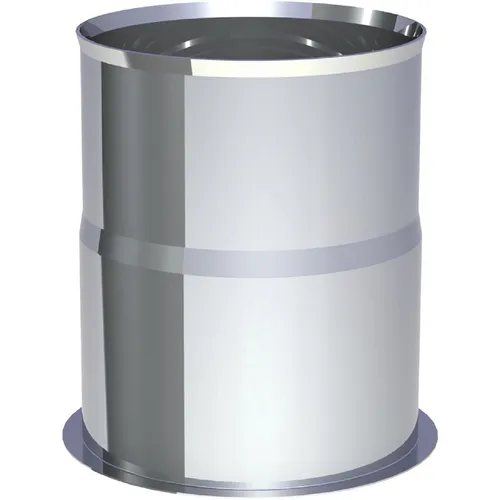 Pellet-Line Wandfutter Ø 100mm - Aschesauger – Hochwertiges Edelstahl-Wandfutter für sicheren Anschluss von Pelletöfen, stilvoll und langlebig mit nur 0,4 mm Wandstärke.