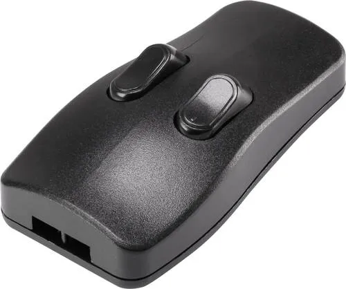 TRU COMPONENTS Schnurschalter Schwarz 2 x Aus/Ein 2A 1St.