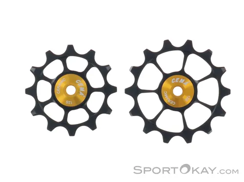 Cema Deraaleur Swies Keramik Shimano 12V Schwarz - Hochwertige Keramik-Derailleurrollen für präzise Schaltvorgänge. Ideal für Fahrrad-Enthusiasten, die Wert auf Leistung und Langlebigkeit legen.