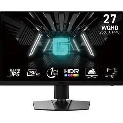 MSI G272QPF E2 - 27 Zoll QHD Gaming Monitor - Monitore mit 180Hz Bildwiederholfrequenz und 1ms Reaktionszeit für flüssiges Gaming. IPS-Panel für brillante Farben aus jedem Winkel und höhenverstellbar für optimalen Komfort.