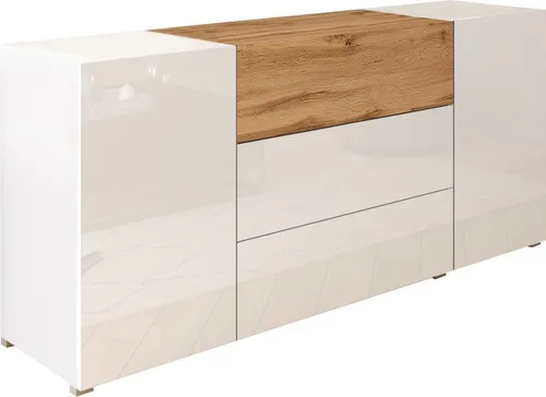 INOSIGN Sideboard BERLIN – Moderne grifflose Kommode 150 cm - Kommode in modernem Design mit 4 Schubkästen und 2 Türen. Mit Push-to-open-Funktion und FSC®-zertifiziertem Holzwerkstoff für nachhaltigen Wohnkomfort.