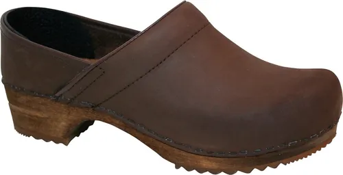 Sanita Clog Wood-Julie Closed für Damen - Antikbraun - 42 - Braun - 42