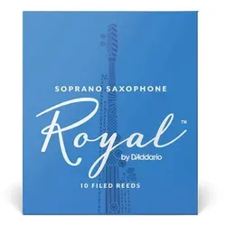 D’Addario Woodwinds Royal - Sopran Saxophone 3,0 - 10er Pack - Blätter - Hochwertige Blätter für Sopran-Saxophone, ideal für Musiker, die Wert auf präzisen Klang und einfache Spielbarkeit legen. Perfekt für Proben und Auftritte.
