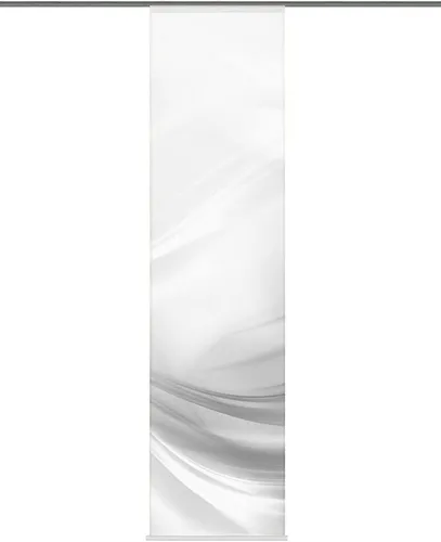 Clever-Kauf-24 Schiebegardine Digitaldruck Lincoln, 60x245cm, grau - Schiebevorhang mit fotorealistischem Motiv "Lincoln" aus 100% Polyester. Individuell kürzbar und ideal für stilvolle Fensterdekoration. Inklusive Paneelwagen für einfache Montage.