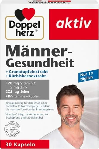 Doppelherz aktiv Männer-Gesundheit 30 St - Arzneimittel für Männer, unterstützt das Wohlbefinden mit wertvollen Nährstoffen, rezeptfrei erhältlich und ideal für die tägliche Gesundheitsvorsorge.