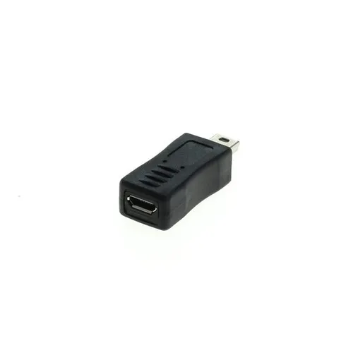 Adapter Micro USB Buchse auf Mini USB Stecker (schwarz)