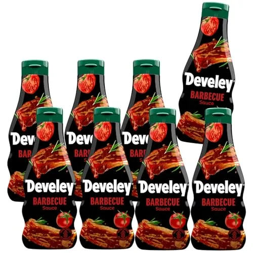 Develey – Barbecue Sauce – 8er Pack (8 x 250ml) – Rauchig-fruchtig mit Ananassaft