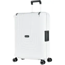 Eminent VERTICA 68 cm Hartschalen-Trolley in Weiß - Der Eminent VERTICA 4-Rollen-Trolley ist robust und leicht manövrierbar. Mit 84 Litern Volumen und TSA-Zahlenschloss ist er ideal für Reisen. Ergonomischer Griff und praktische Innenausstattung sorgen für Komfort und Organisation.