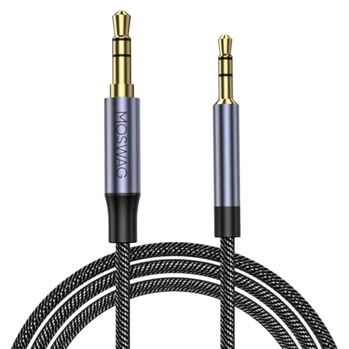 MOSWAG 3.5mm auf 2.5mm Aux Kabel Cord,2.5mm auf 3.5mm Kabel Audio, Ersatz für Bose 700 QuietComfort QC45 QC35II QC35 QC25 Noise Cancelling Kopfhörer