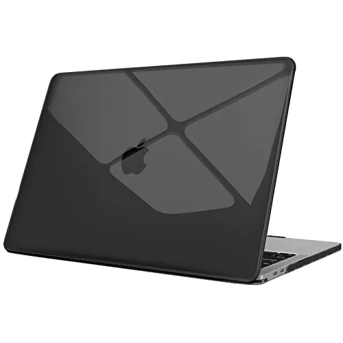 Fintie Hülle Kompatibel mit MacBook Pro 13 (2016-2022) A2338(M2/M1)/A2289/A2251/A2159/A1989/A1706/A1708, Ultradünne Hartschale Schutzhülle, Schwarz