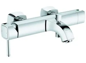 GROHE Grandera Einhand-Wannenbatterie - Dusch- & Wannenarmaturen mit integrierter Handbrausehalterung und GROHE SilkMove Technologie für präzise Steuerung und Langlebigkeit.