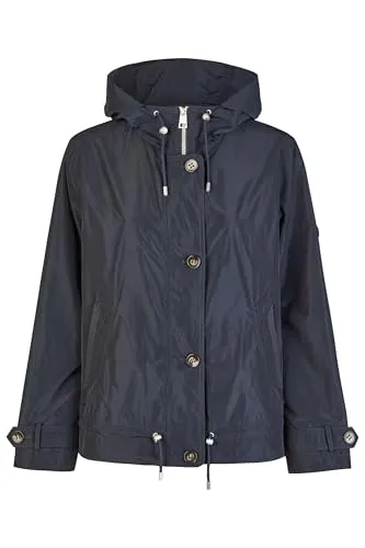 BARBARA LEBEK Outdoorjacke mit Kapuze Damen – Perfekt für den Frühling - Leichte Damenjacke mit angenähter Kapuze und Kordelzug. Feminine Passform und praktische Reißverschlusstaschen machen sie ideal für Outdoor-Aktivitäten.