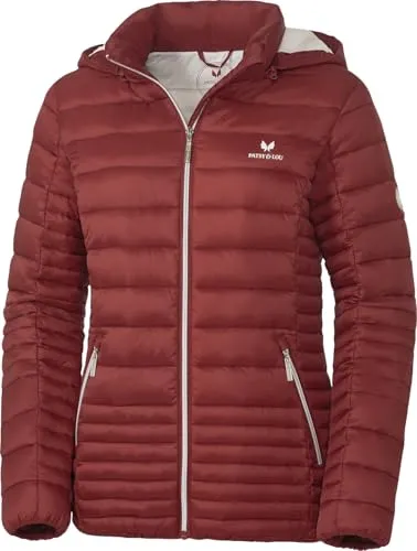 Patsy&Lou Damen Steppjacke ultraleicht mit abnehmbarer Kapuze - Federleichte Damen Steppjacke mit optimaler Wärmeisolierung, ideal für Reisen und Outdoor-Aktivitäten. Taillierte Passform und praktische Details sorgen für Komfort und Stil im Alltag.