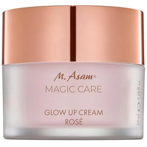 M. Asam MAGIC CARE Glow Up Cream Rosé (50ml) – Tagescreme für strahlenden Teint - Leichte Glow Creme mit lichtreflektierenden Pigmenten für sofortige Leuchtkraft und Frische. Ideal als Tagescreme oder Make-up Basis, spendet Feuchtigkeit und sorgt für ein ebenmäßiges Hautbild.