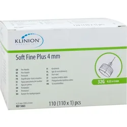 Klinion Soft fine plus Kanülen 4mm 32G 0,23mm Inhalt: 110 St