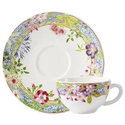 Gien Fayencerie Untertasse Millefleurs Ostergeschirr, 18 cm bunt