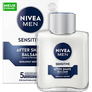 NIVEA MEN SENSITIVE After Shave Balsam 100 ml - Hautpflegemittel für empfindliche Haut, beruhigt nach der Rasur und reduziert Rötungen, ideal für Männer, die eine sanfte Pflege suchen.