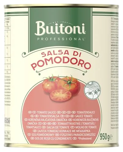 BUITONI Professional Salsa Di Pomodoro, Fertige Tomatensauce, fleischige Sauce mit rundem Zwiebelgeschmack, 1er Pack (1 x 950g Dose)