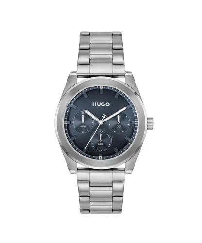 Hugo Multi Zifferblatt Quarz Uhr für Herren #Bright Sport - Armbanduhren für Herren mit multifunktionalem Werk, edlem Edelstahlarmband und wasserabweisendem Design – ideal für den modernen, aktiven Lebensstil.