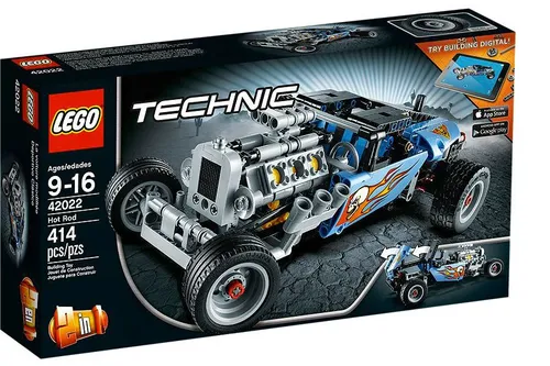 LEGO® Technic 42022 Hot Rod - Kreativer Bauspaß - Konstruktionsspielzeug für kreative Köpfe: Baue deinen eigenen Hot Rod mit LEGO Technic. Ideal für Kinder von 8-12 Jahren und perfekt für detailverliebte Fahrzeugfans.