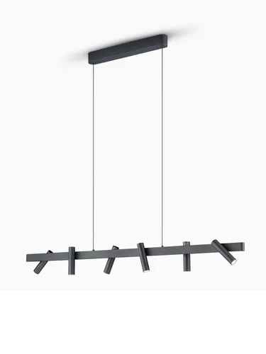 Helestra LED-Pendelleuchte CONI schwarz 6-5034.22 - Elegante Pendelleuchte in Schwarz mit 6x LEDs (7 Watt, warmweiß), dimmbar über optionales CASAMBI-Modul. Ideal für stilvolle Beleuchtung in Wohnräumen.