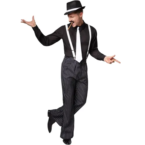 dressforfun Herrenkostüm Gentlemen XXL - Langarm-Hemd schwarz - Kostüm für Erwachsene, ideal für Karneval oder Mottopartys, inklusive schickem Langarm-Hemd in schwarz, perfekt für einen eleganten Auftritt.