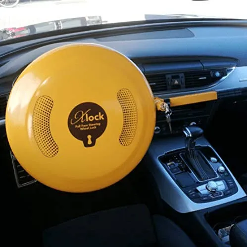 Streetwize Accessories Xlock Lenkradschloss - Sicher und Praktisch - Wegfahrsperre für Lenkräder bis 39 cm, inklusive 2 Schlüssel und praktischem Etui. Robustes Metall in auffälligem Gelb sorgt für zusätzliche Sicherheit.