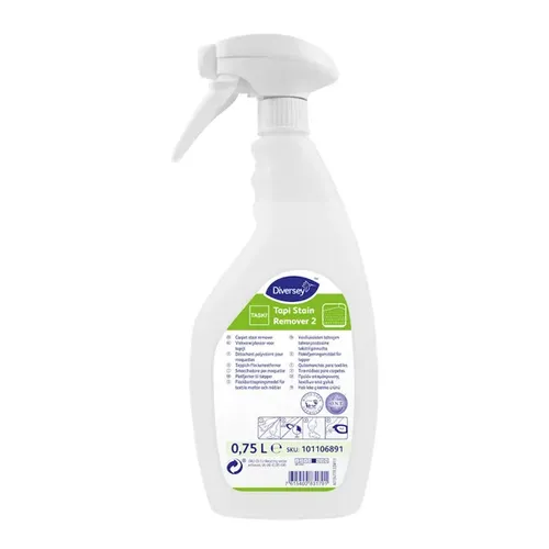 Diversey Taski Tapi Stain Remover 750 ml - Fleckenentferner für Teppiche, ideal gegen wasserlösliche Flecken wie Kaffee, Wein und Blut. Praktisches Triggerspray mit einzigartiger Geruchsneutralisierungstechnologie für frischen Duft.