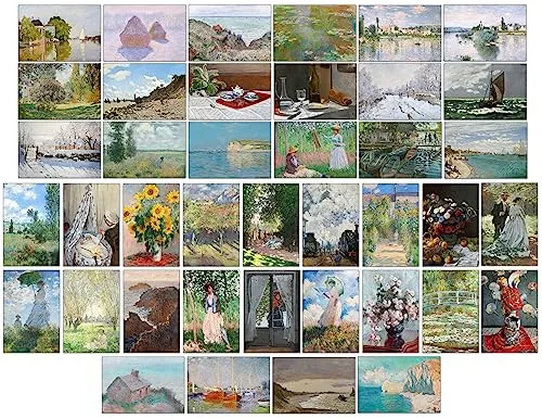 Bear and Bee 40 Kunstdruck-Postkarten in verschiedenen Stilen von verschiedenen berühmten Künstlern (Claude Monet)