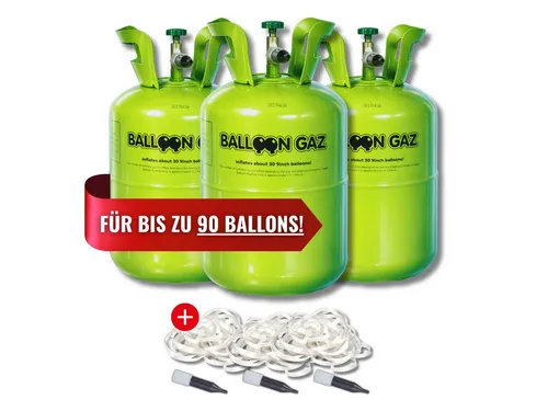 Folat Helium Ballongas Heliumflasche für bis zu 90 Luftballons - Praktische Heliumflasche für bis zu 90 Luftballons, ideal für Feste und Feiern. Einfache Handhabung mit Füllventil und Anleitung. Marken-Heliumgas für unvergessliche Momente!