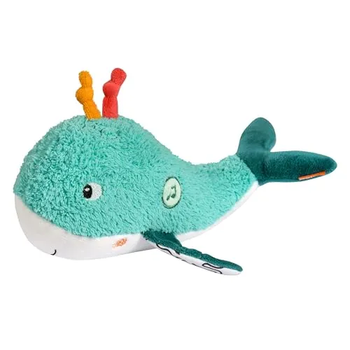 Fehn Einschlafhilfe Wal – Kuscheltier mit Soundmodul für Babys - Kuscheliger Wal mit 10 beruhigenden Sounds und integriertem Cry-Sensor. Perfekt für einen sanften Schlafstart und als treuer Begleiter für Babys und Kleinkinder.