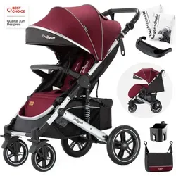 Daliya Rapidy Buggy - Kinderwagen 0-36 Monate, inklusive Wickeltasche, Winterfußsack und Ess- Spieltisch, sicher und komfortabel mit gepolstertem Sicherheitsbügel