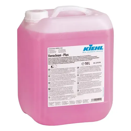 Kiehl Express Grundreiniger Veroclean Plus 10 L - Hochleistungs-Grundreiniger zur effektiven Polymerentfernung auf stark überpflegten Bodenflächen, schaumarm und leistungsstark, ideal für Linoleum, Gummi und PVC.