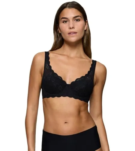 Triumph Amourette Wired Bra With Lace Schwarz B 75 Damen - Eleganter Bügel-BH mit Spitze von Triumph - bietet perfekten Halt und eine feminine Silhouette. Genießen Sie den Komfort der gepolsterten Cups und der angenehmen Baumwollinnenseite.