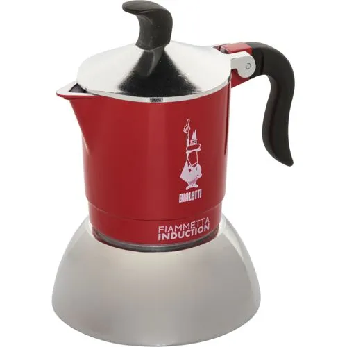 Bialetti FIAMMETTA 2TZ rot Induction - Induktionsfähige Espressokanne in stylischem Rot, ideal für Kaffeeliebhaber, die Wert auf Design und Funktionalität legen.
