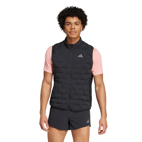 adidas Adizero Lauf-Trainingsweste schwarz Herren, Größe: L - SALE Running - Leichte, gefütterte Weste für optimale Isolation und individuelle Passform. Mit seitlichen Reißverschlusstaschen und mindestens 70 % recycelten Materialien.